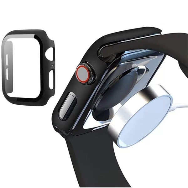 Haffner Defense 360 Apple Watch 7 (45mm) védőtok beépített edzett üveggel fekete, ECO csomagolás (FN0282) Haffner Defense 360 Apple Watch 7 (45mm) védőtok beépített edzett üveggel fekete, ECO csomagolás (FN0282)