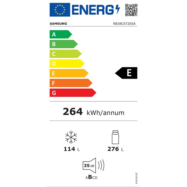 Samsung RB38C672ESA/EF alulfagyasztós hűtőszekrény