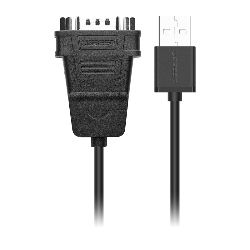Ugreen CR104 3 m USB-DB9/RS-232 kábel Fekete