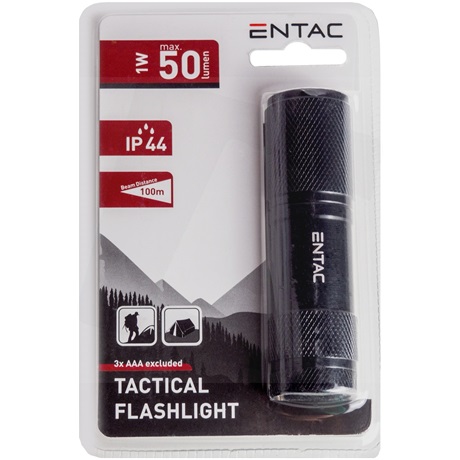 ENTAC EFL-9L-1W-B 1W 9LED ALU 3XAAA NT. Elemlámpa Fekete