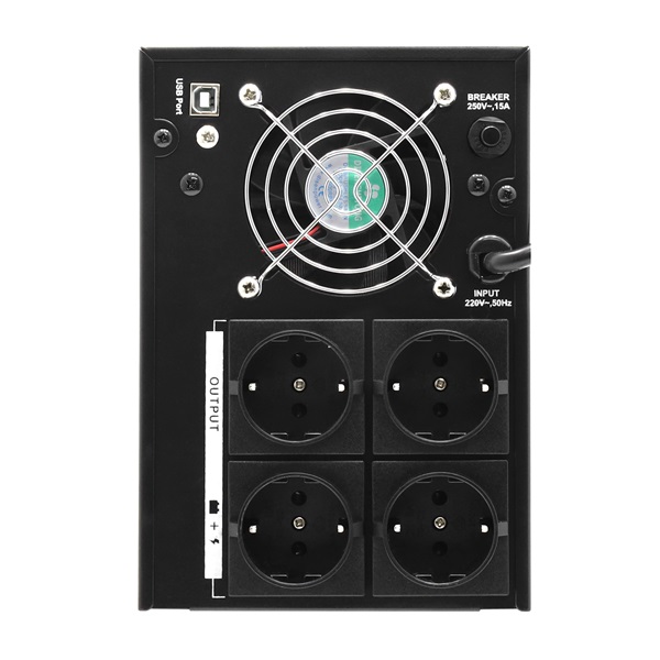 Hikvision DS-UPS3000/MA 4 Schuko line-interaktív USB LCD Szünetmentes 3000VA Fekete Hikvision DS-UPS3000/MA 4 Schuko line-interaktív USB LCD Szünetmentes 3000VA Fekete