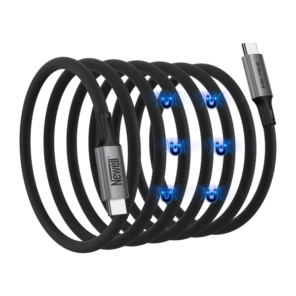NEWELL USB-C – USB-C 3.2 Gen 2 mágneses gyorstöltő kábel 20 Gbps adatátvitel 100W 