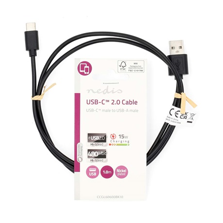 Nedis CCGL60600BK10 USB kábel