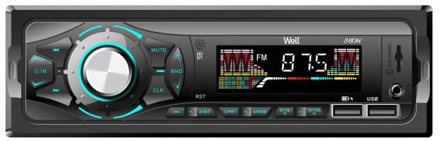 Well MP3/Bluetooth/FM tunerre/SD / USB autósfihi fejegység (RADIO-CAR-SNOW-WL) Well MP3/Bluetooth/FM tunerre/SD / USB autósfihi fejegység (RADIO-CAR-SNOW-WL)
