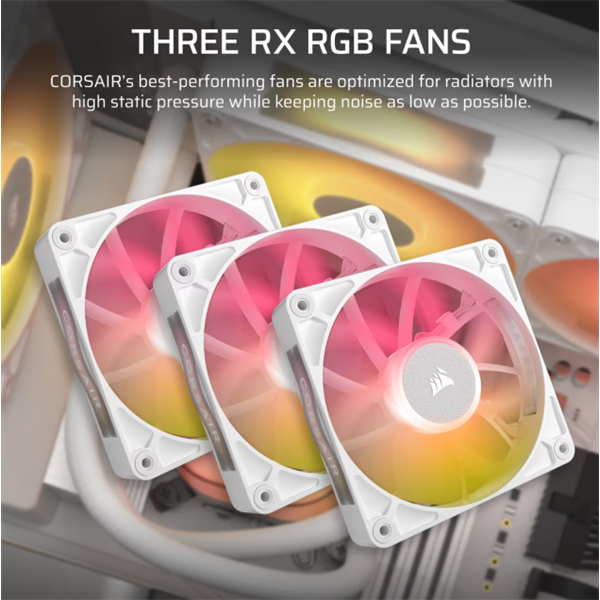 CORSAIR iCUE LINK TITAN 360 RX LCD (vízhűtés) 3 Ventilátorots  LGA1700 és LGA1851 támogatással  CPU hűtőhér