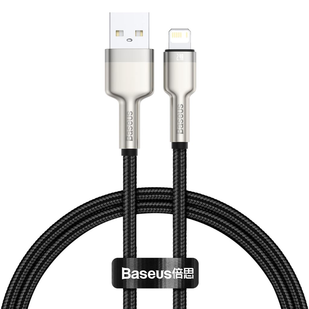 Baseus Cafule USB-kábel a Lightning, 2,4A, 0.25m, fekete (CALJK-01)