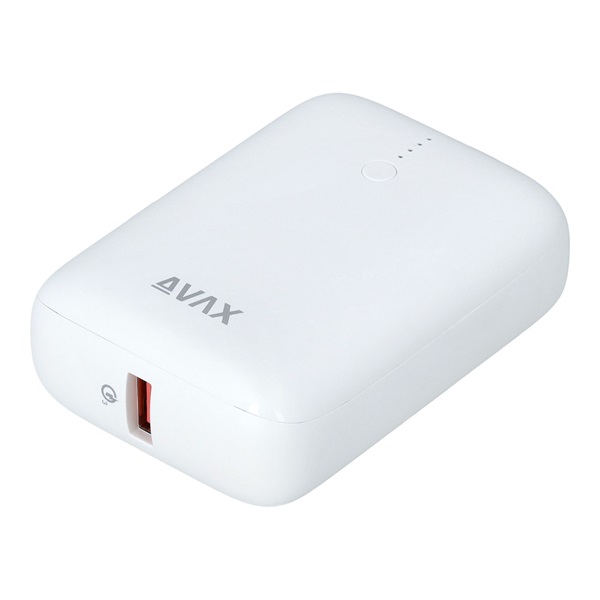Avax PB105W Mini 10000mAh fehér powerbank Avax PB105W Mini 10000mAh fehér powerbank