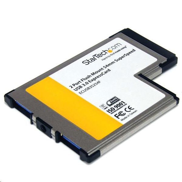 StarTech.com 2x USB 3.0 bővítő kártya Express Card (ECUSB3S254F) StarTech.com 2x USB 3.0 bővítő kártya Express Card (ECUSB3S254F)