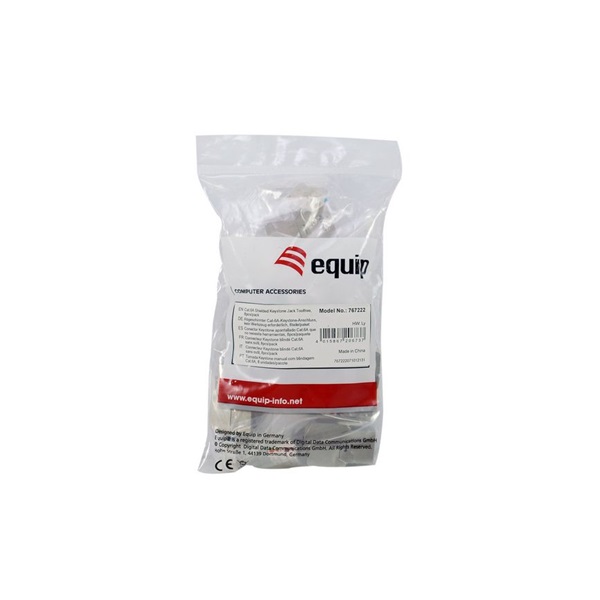 Equip Keystone - 767222 (Cat6A, árnyékolt, tool-free) 8db/csomag Equip Keystone - 767222 (Cat6A, árnyékolt, tool-free) 8db/csomag