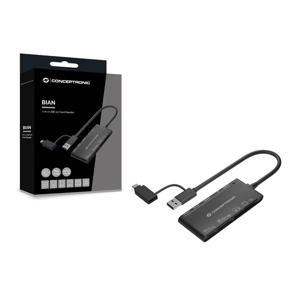 Conceptronic BIAN03B 7in1 Kártyaolvasó Fekete 