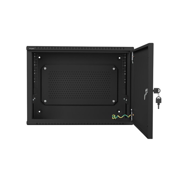 Lanberg rack szekrény 19" fali 4U+3U/540x200 alacsony profil, fekete (összeszerelve)
