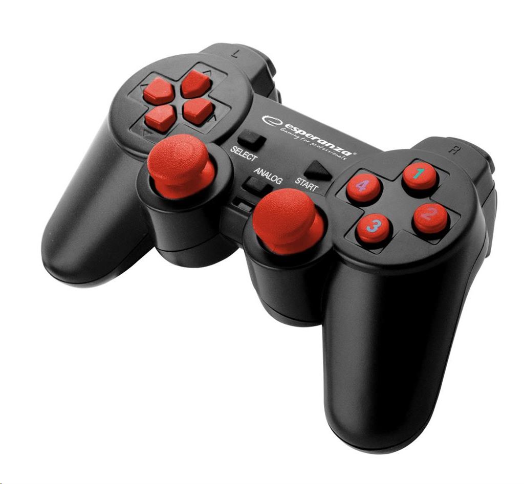 Esperanza EGG102R Warrior gamepad fekete-piros