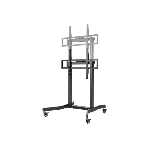Equip 650631  55"-100" álló dönthető állítható magasság  gurulós motoros Max.:120kg Fekete TV állvány  