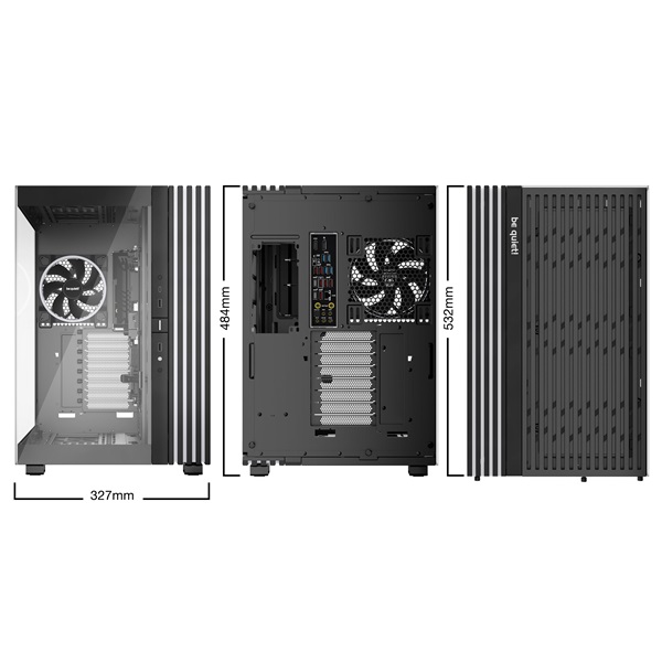 Be Quiet! LIGHT BASE 900 FX Black ATX edzett üveg oldallap Számítógépház   fekete 