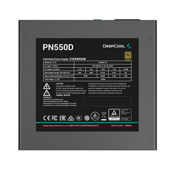 DeepCool 550W  PN550-D  80 Plus Gold ATX3.1 Tápegység 