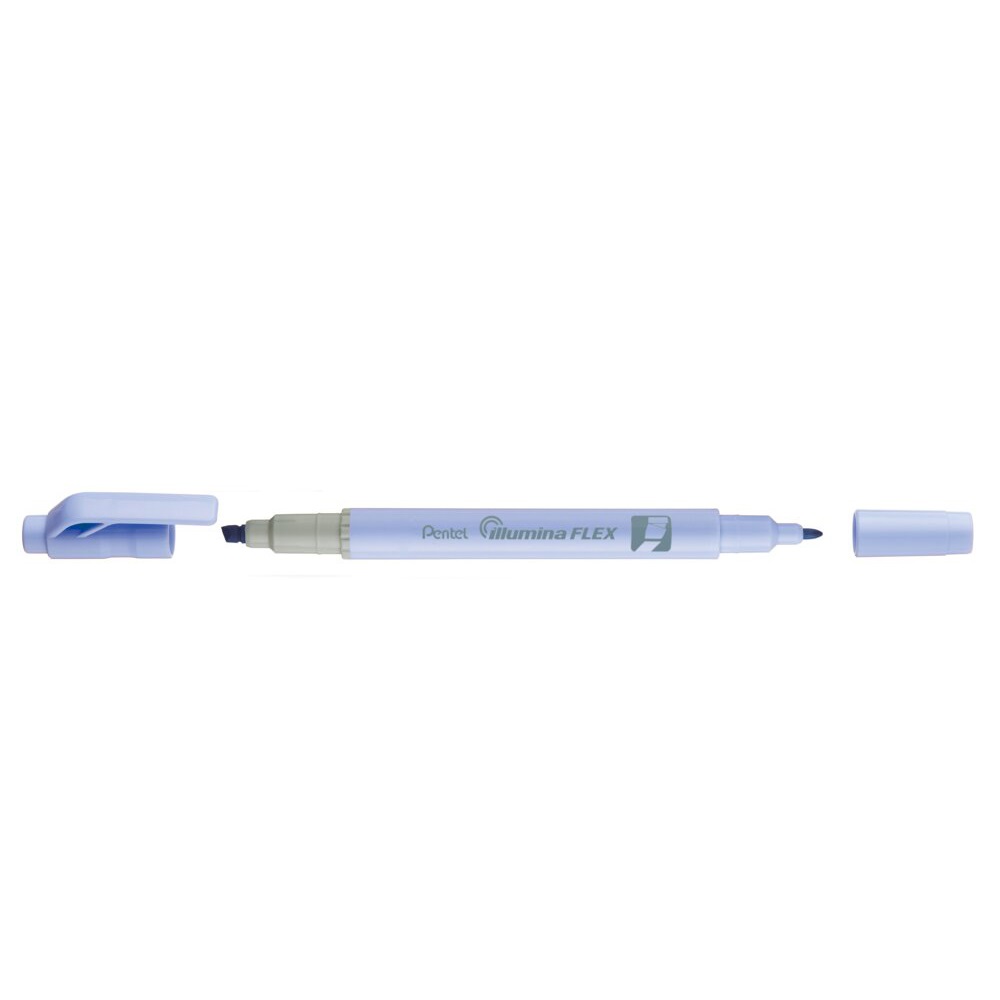 Pentel Szövegkiemelő kétvégű 1/3,5mm, vágott és kúphegyű,  pasztell világoskék (SLW11P-CE)