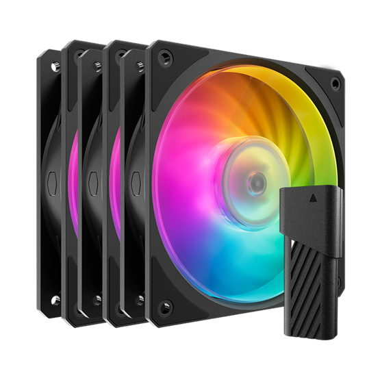 Cooler Master MFZ-M2DN-243P2-R1 12cm Mobius 120P ARGB 3-Pack Fan Kit Cooler Master MFZ-M2DN-243P2-R1 12cm Mobius 120P ARGB 3-Pack Fan Kit