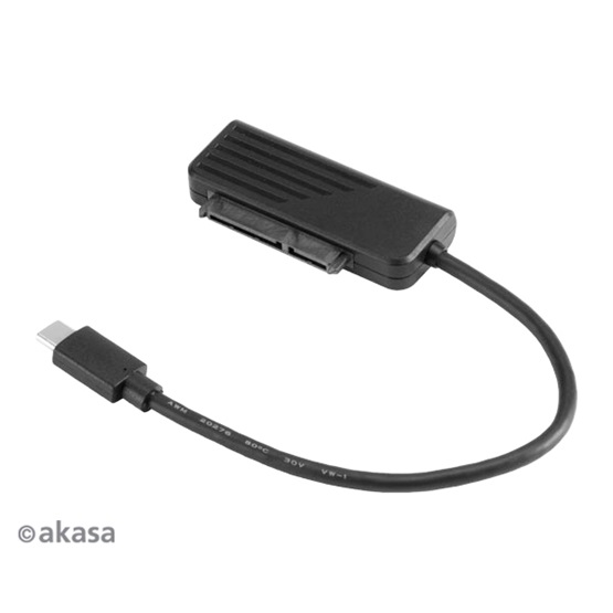  Akasa AK-AU3-06BK USB3.1 Type-C kábel 2,5" SATA 20cm SSD ÉS HDD adapter    