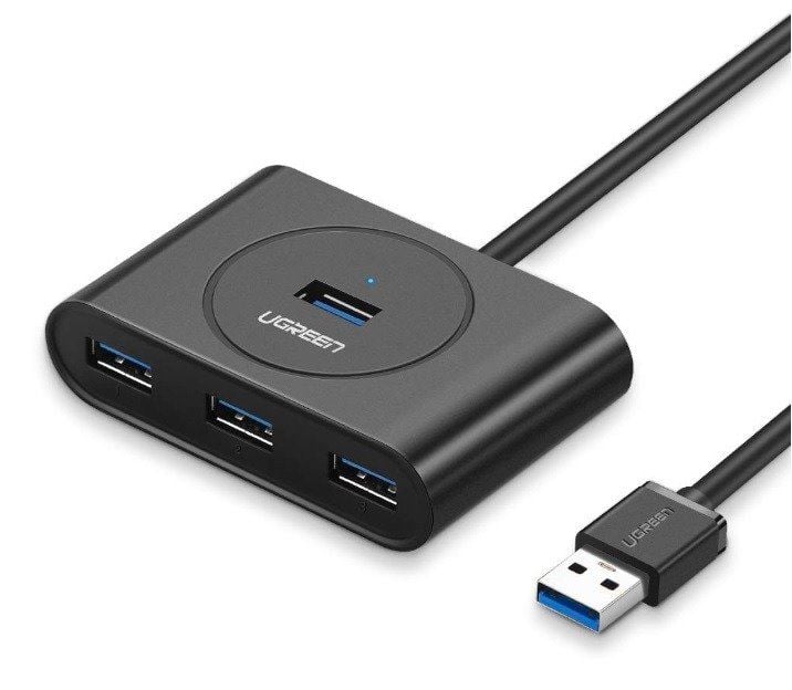 UGREEN 4az1-ben USB 3.0 hub 0,5m fekete (20290) UGREEN 4az1-ben USB 3.0 hub 0,5m fekete (20290)