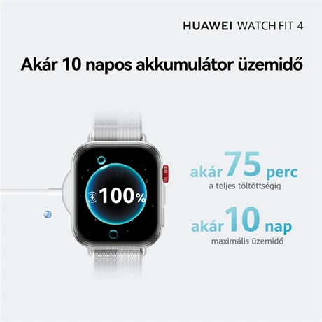 Huawei Watch Fit 4 okosóra Fekete
