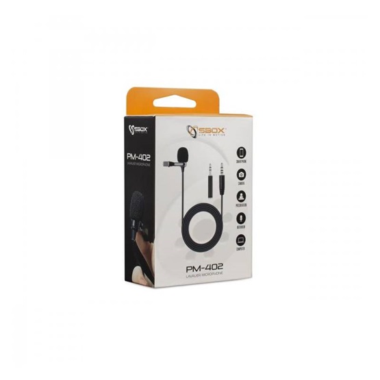 SBOX PM-402 3.5 mm Csíptethető mikrofon SBOX PM-402 3.5 mm Csíptethető mikrofon