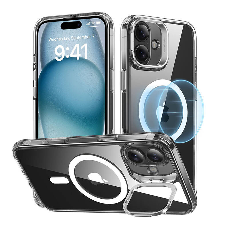 ESR Classic Hybrid (HaloLock) tok állvánnyal iPhone 16 Plus készülékhez (átlátszó) ESR Classic Hybrid (HaloLock) tok állvánnyal iPhone 16 Plus készülékhez (átlátszó)