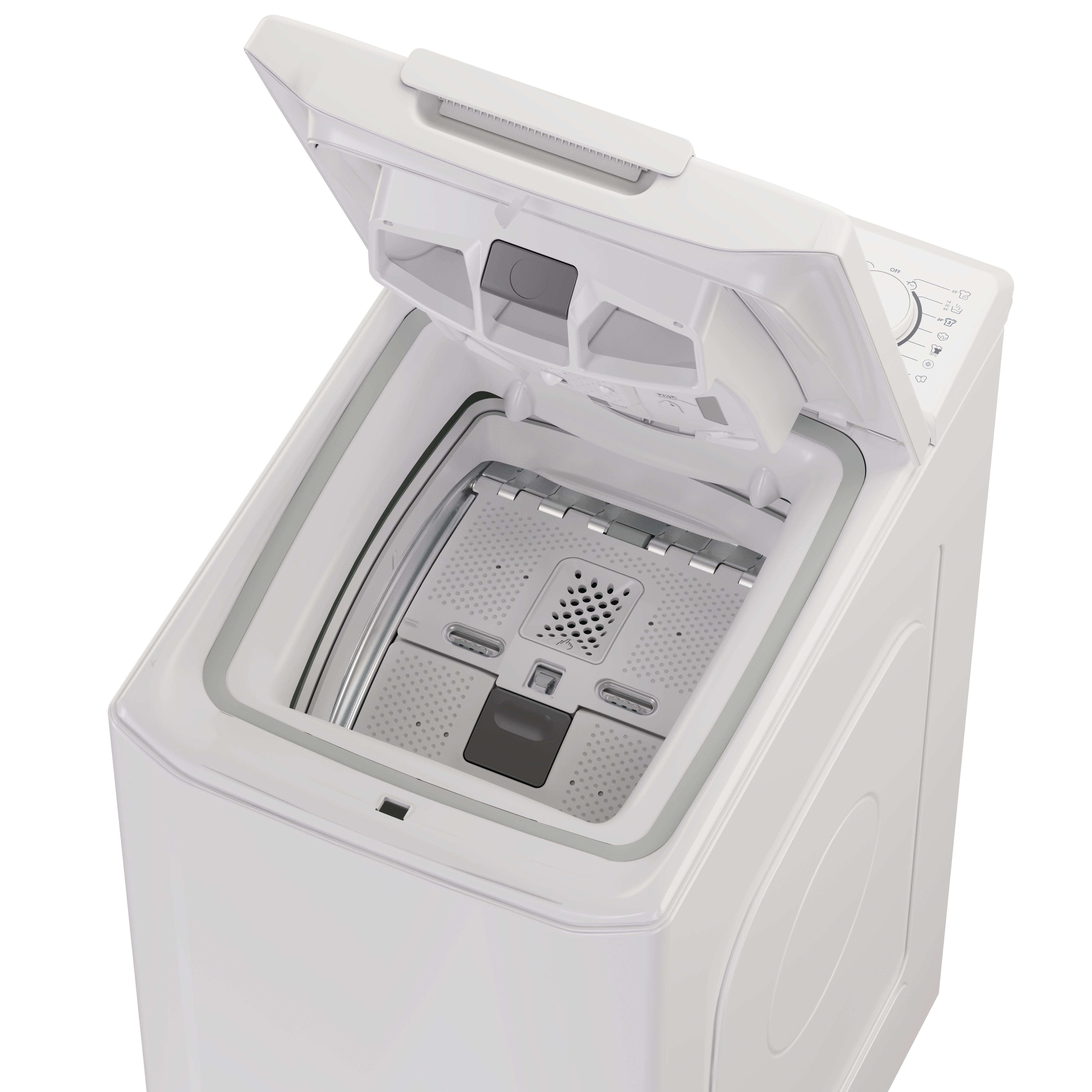 Candy TCA483D2-S Felültöltős mosógép - 8 Kg, 1400 Fordulat/perc, D Energiaosztály