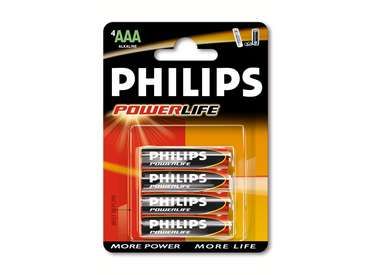 Philips Alkáli 1.5V AAA Ceruza elem PowerLife 4db (LR03P4B/10) Philips Alkáli 1.5V AAA Ceruza elem PowerLife 4db (LR03P4B/10)