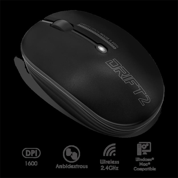 Advance DRIFT 2 Egér vezeték nélküli fekete Advance DRIFT 2 Egér vezeték nélküli fekete