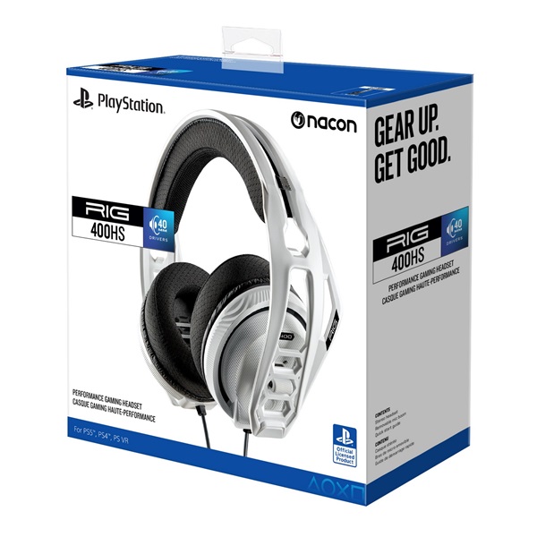 Nacon Plantronics RIG 400 HS PS5 fehér gamer headset