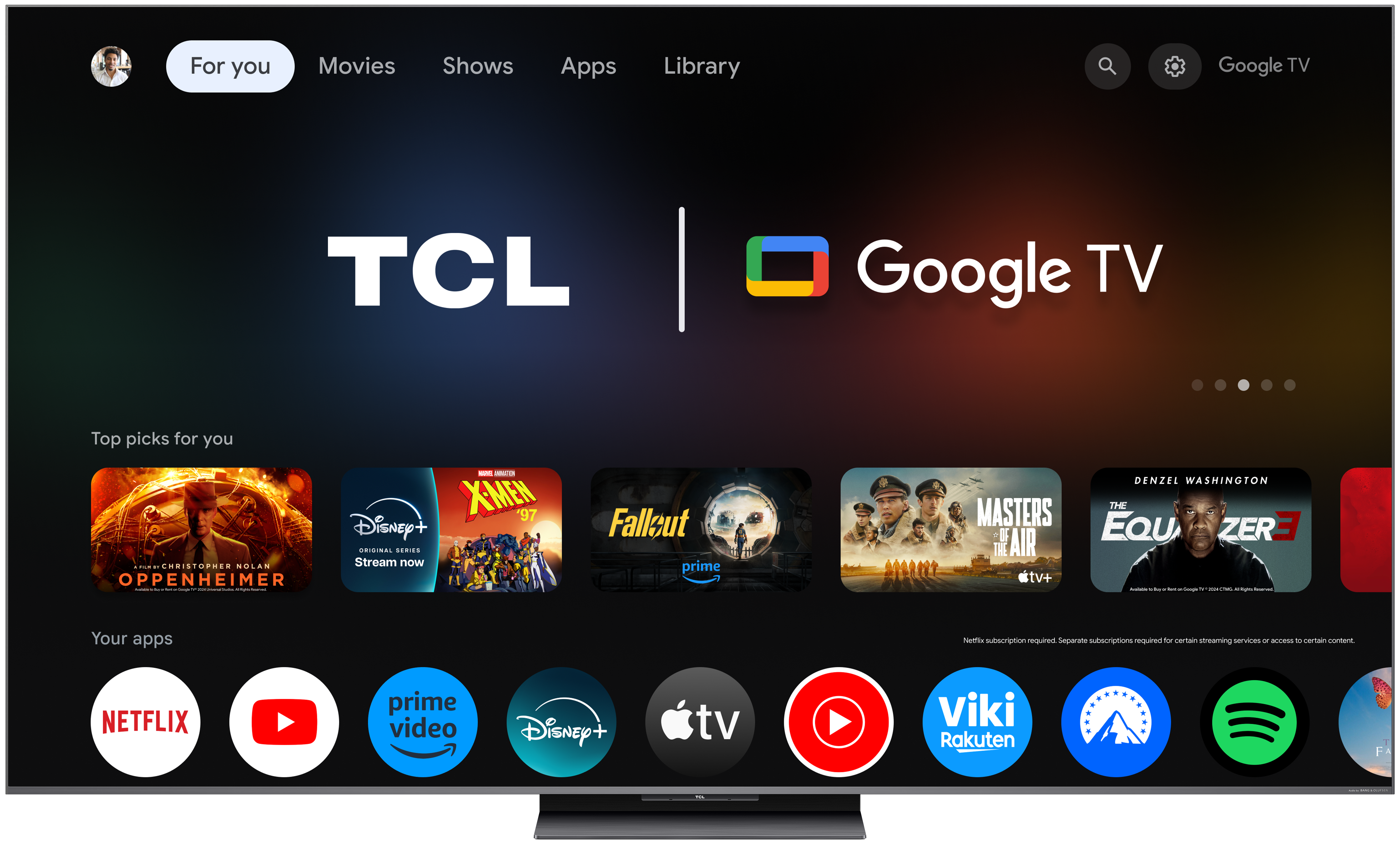 TCL 75" 75C8K QD-MiniLED 189cm 4K Google TV