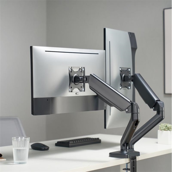Advance  MECAMOUNT Dual  17-32" dönthető forgatható Monitor Asztali konzol Fekete 