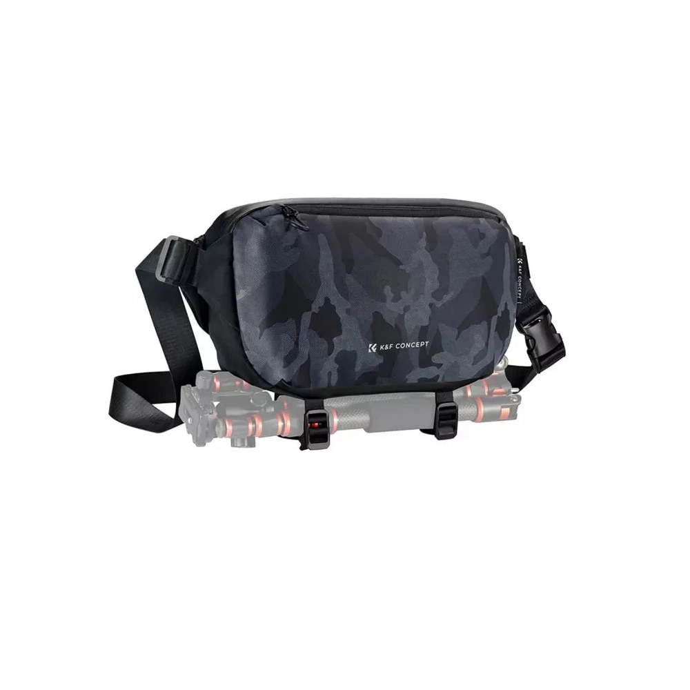 K&F Concept Alpha Sling 10L  fotós oldaltáska Fekete szürke  terepminta  camuflage