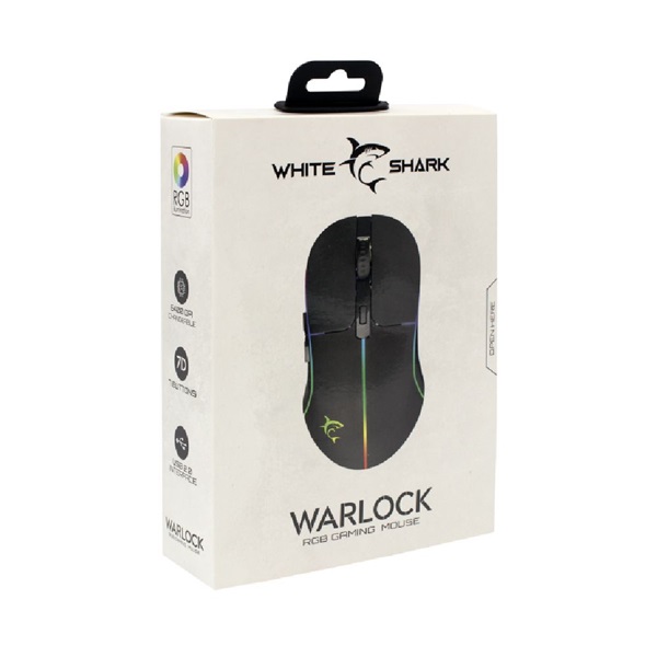 White Shark GM-5010 Warlock gaming egér fekete