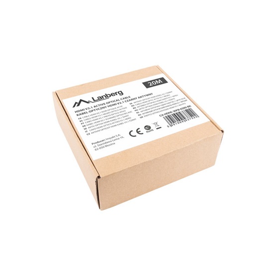 Lanberg HDMI (M/M) v2.1 kábel 20 m, optikai, fekete, AOC
