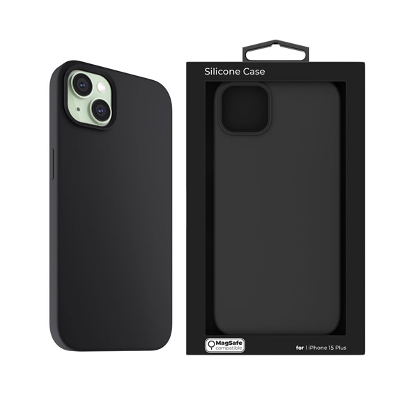 NextOne IPH-15PLUS-MAGCASE-BLACK iPhone 15 Plus fekete szilikon MagSafe hátlap NextOne IPH-15PLUS-MAGCASE-BLACK iPhone 15 Plus fekete szilikon MagSafe hátlap