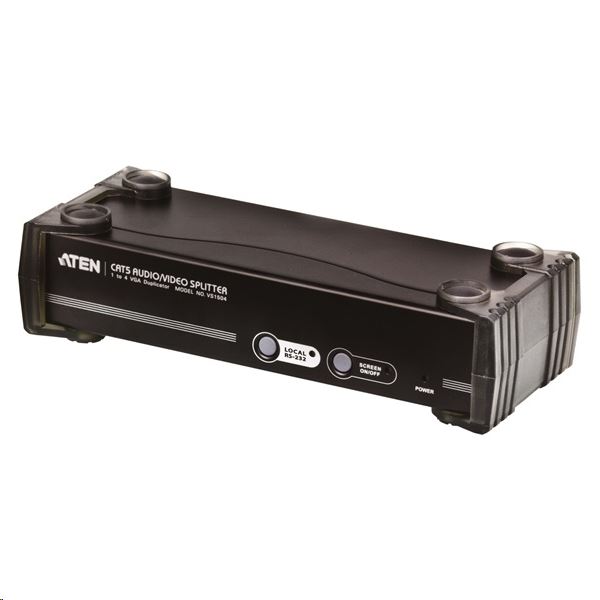 ATEN VanCryst Cat5 VGA Splitter + Audio 4 portos (VS1504T-A7-G) ATEN VanCryst Cat5 VGA Splitter + Audio 4 portos (VS1504T-A7-G)