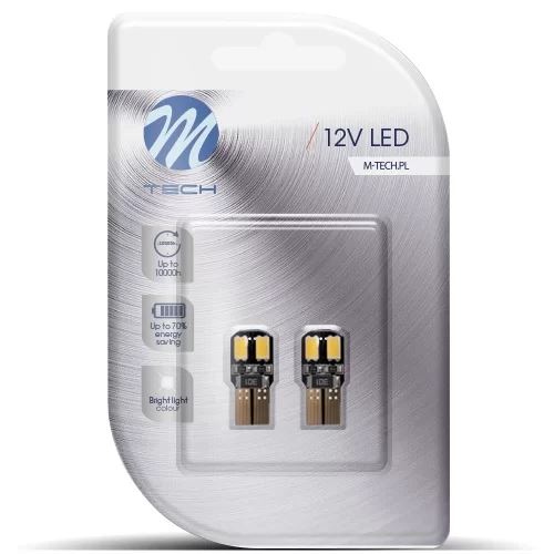 M-Tech T10 LED P 4x5730 SMD Can-Bus fehér színű pár (72LB323W)