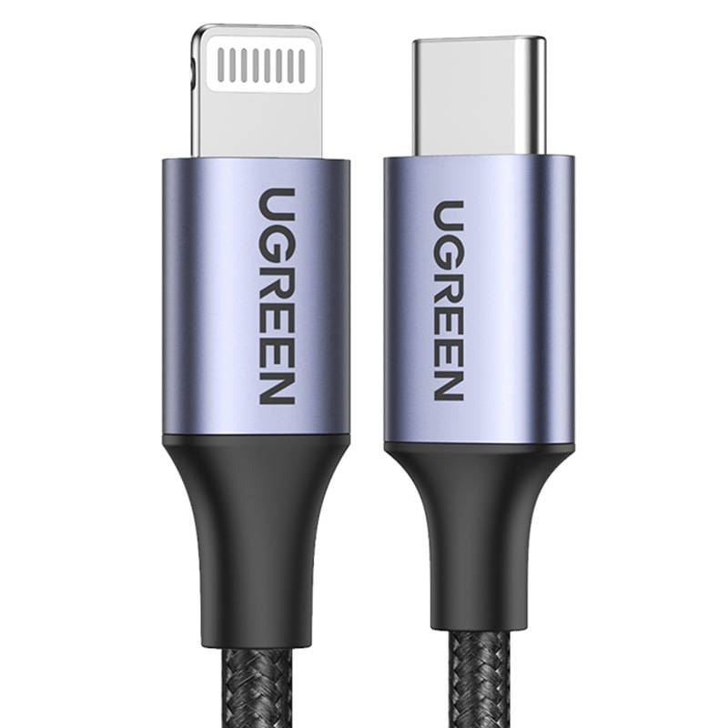 UGREEN US304 USB-C - Lightning kábel, PD, 3A 1.5m, fekete (60760) UGREEN US304 USB-C - Lightning kábel, PD, 3A 1.5m, fekete (60760)