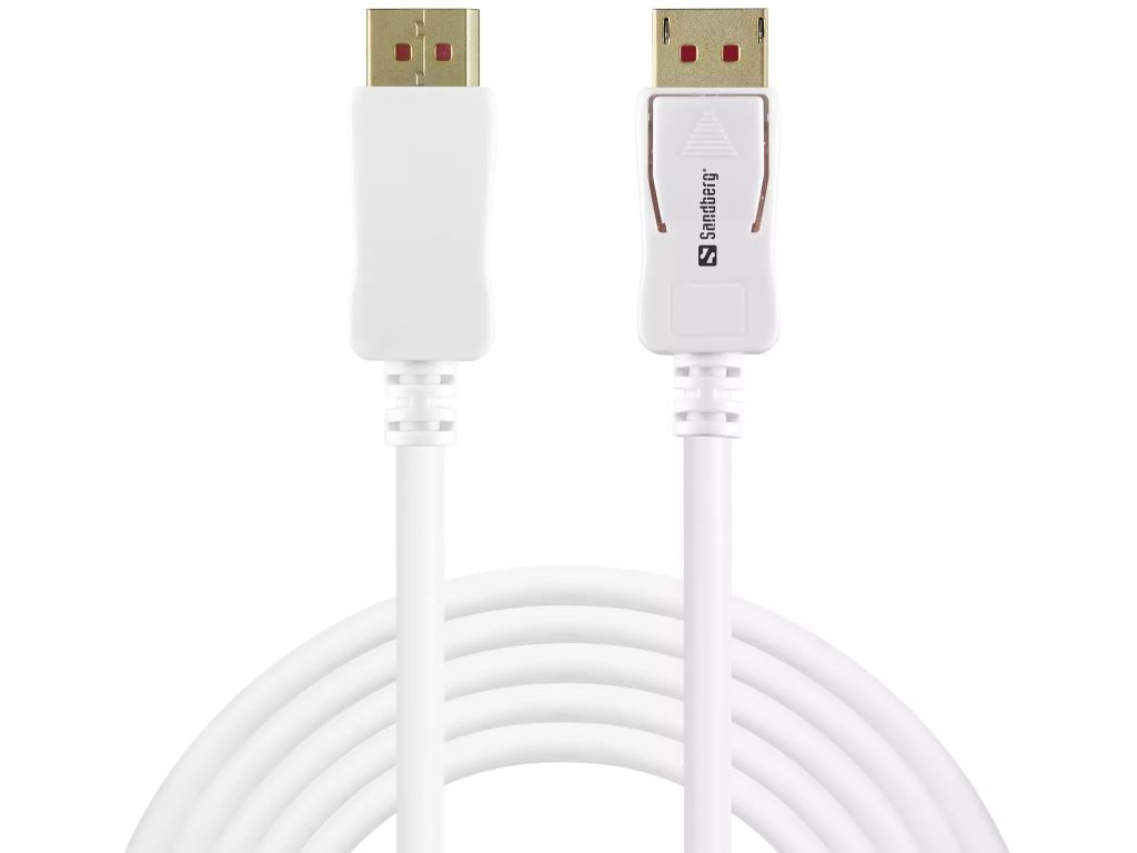 Sandberg DisplayPort 1.4 kábel 8K60Hz, 2m fehér) (509-15) Sandberg DisplayPort 1.4 kábel 8K60Hz, 2m fehér) (509-15)