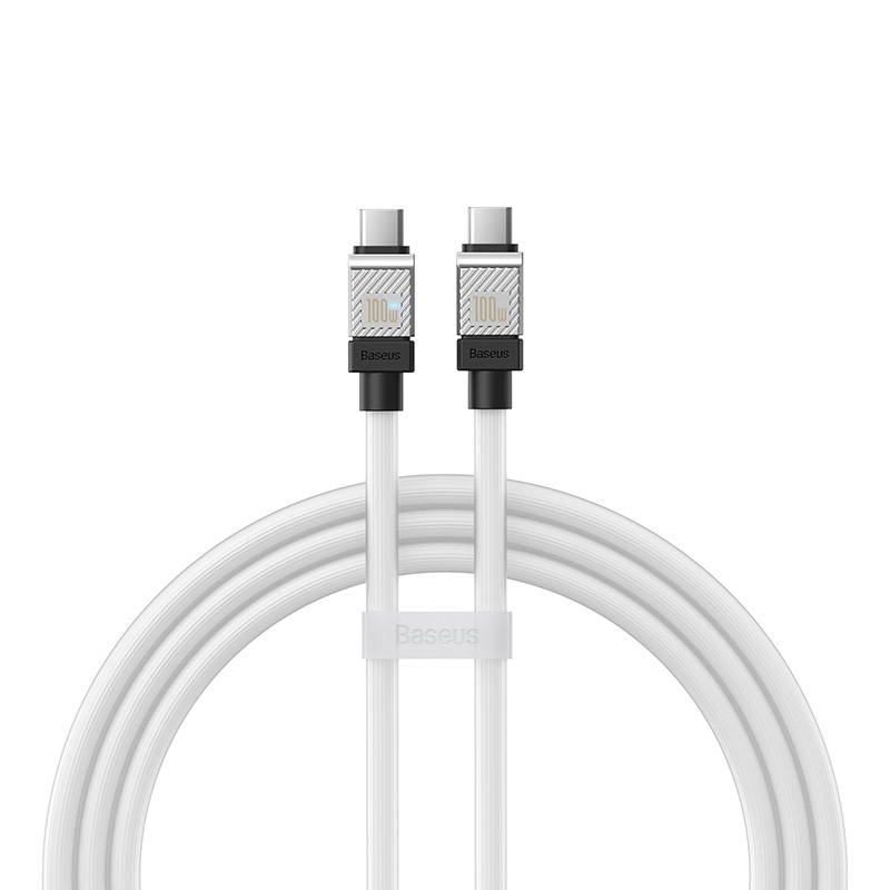 Cable USB-C to USB-C Baseus CoolPlay, 100W, 1m (white)
