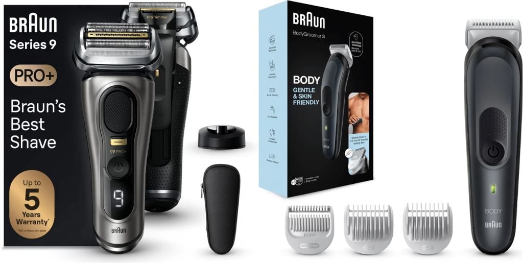 Braun Series 9 Pro+ borotva + Braun 3 BG3350 testszőrtelenítő