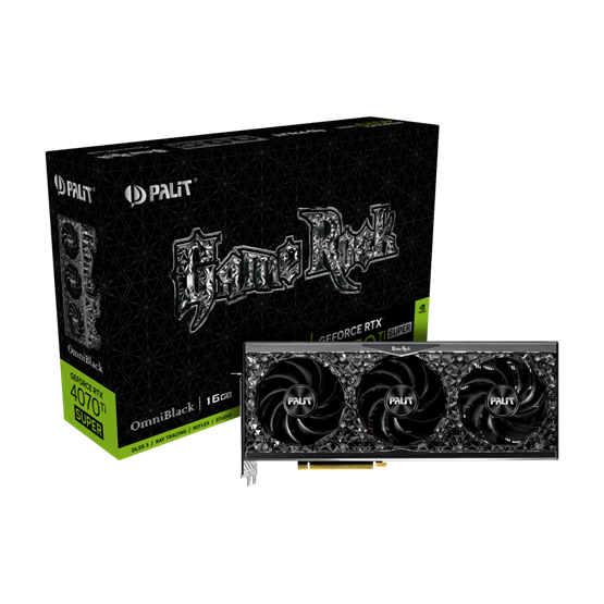 PALIT NED47TS019T2-1020Q NVIDIA RTX4070Ti Super GameRock OmniBlack 16GB GDDR6X  Videókártya