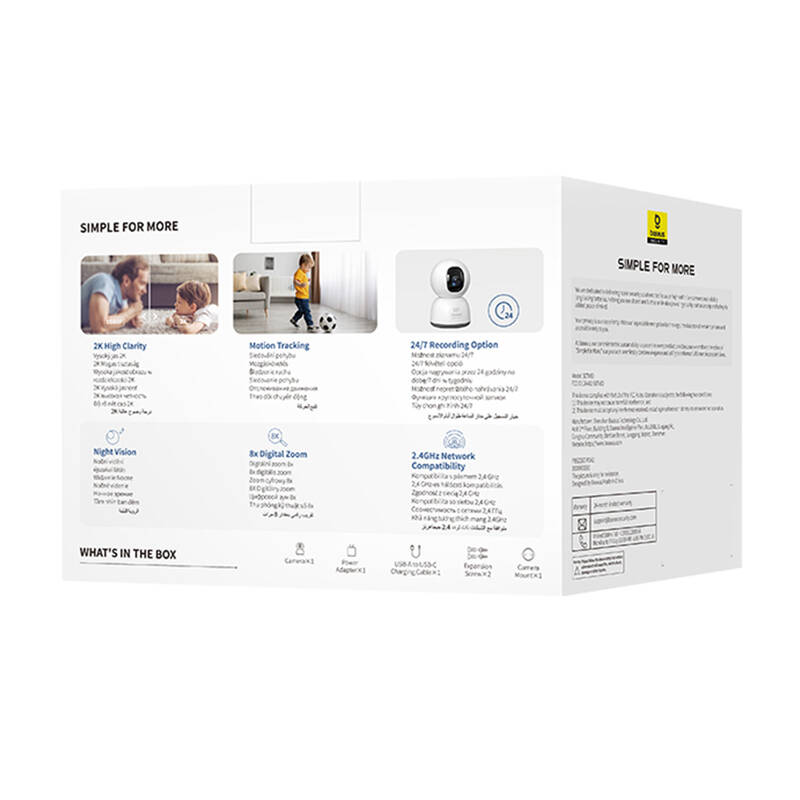 Baseus P1 Lite 2K Wi-Fi IP kamera szett 