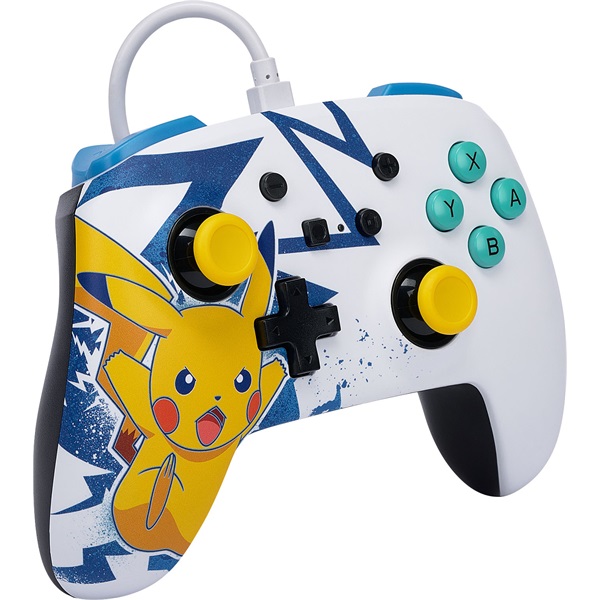 PowerA Enhanced Nintendo Switch vezetékes Pikachu High Voltage kontroller PowerA Enhanced Nintendo Switch vezetékes Pikachu High Voltage kontroller