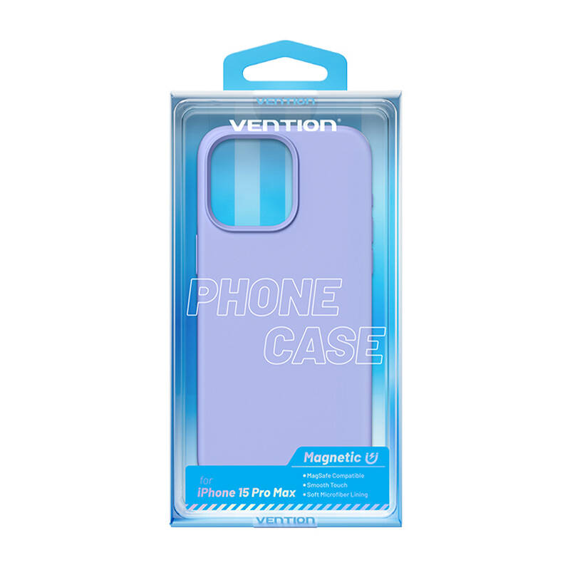 Vention KUFV0-40 szilikon tok iPhone 15 Pro Max készülékhez (lila)