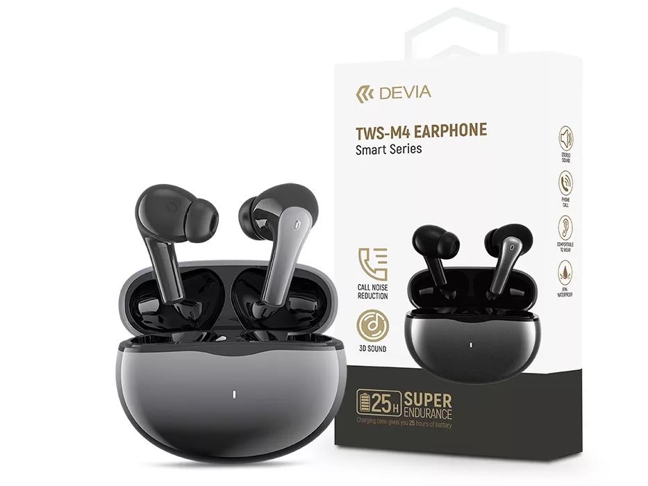 Devia TWS-M4 Smart Series True Wireless Bluetooth fülhallgató szürke (ST386473)