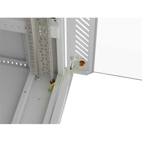 Lanberg 19" szabadon álló rack szekrény 32U 600X800 üvegajtó lapraszerelt LCD kijelző Szürke V2