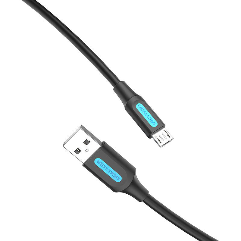 USB 2.0 A to Micro-B 3A cable 2m Vention COLBH black USB 2.0 A to Micro-B 3A cable 2m Vention COLBH black