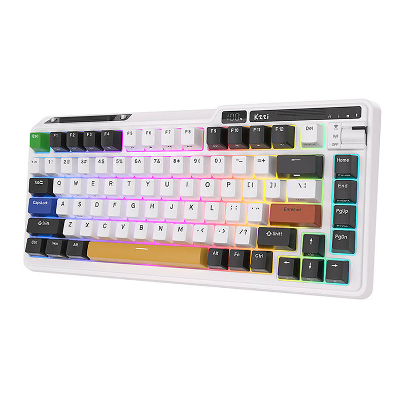 Mechanical keyboard Royal Kludge KZZI K75 pro RGB, Moment Switch (black and white)